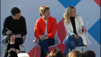 Yolanda Díaz e Marta Lois en Ferrol