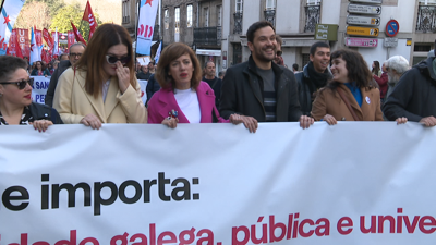 Marta Lois, na manifestación de SOS Sanidade Pública