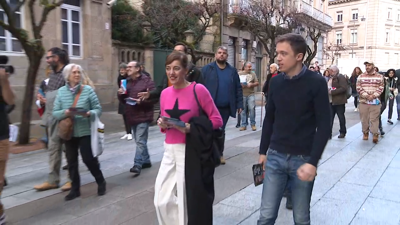 Marta Lois e Íñigo Errejón, en Ourense