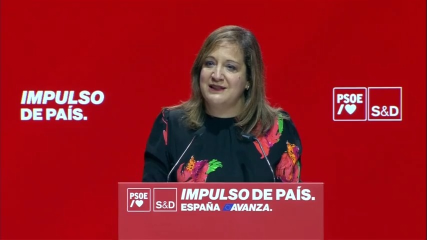 Iratxe García Pérez, presidenta do grupo parlamentario Alianza Progresista de Socialistas e Demócratas en Europa, o pasado mes de xaneiro nun acto político na Coruña