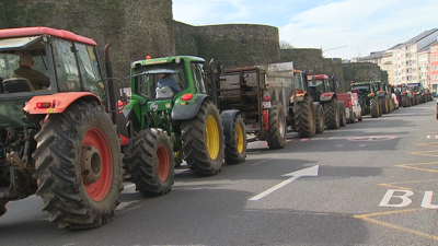 Protesta agrícola en Lugo, este martes