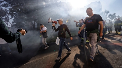 Traballadores de Navantia este martes en Ferrol (EFE/Kiko Delgado)