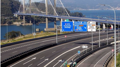 Vista da ponte de Rande na AP-9