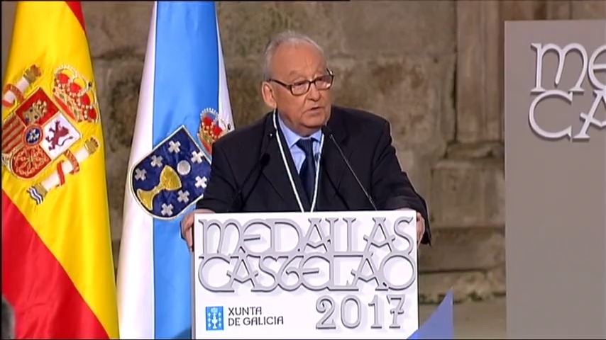 Beramendi recibiu a Medalla Castelao en 2017 (Arquivo TVG).