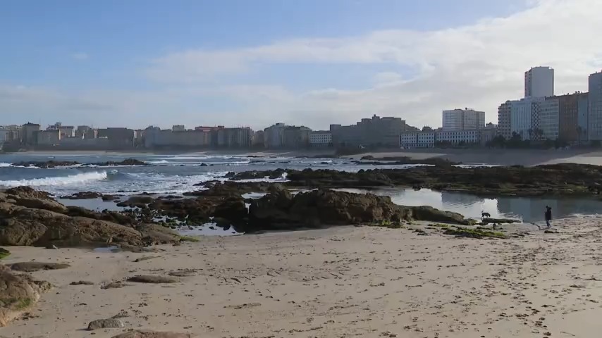 Imaxe da praia coruñesa de Riazor (Arquivo TVG)