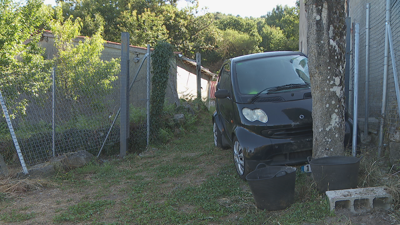 O vehículo no lugar do accidente