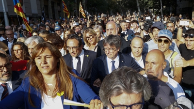 Carles Puigdemont, este xoves á súa chegada a Barcelona (EFE/ Quique Garcia)