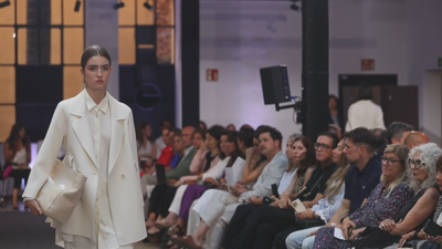 Momento do desfile da colección primavera-verán 2015 de Roberto Verino