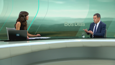 O conselleiro Román Rodríguez, durante a entrevista no programa Bos días