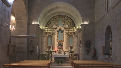 Retablo da igrexa de Santa Baia, na parroquia de Donas, en Gondomar