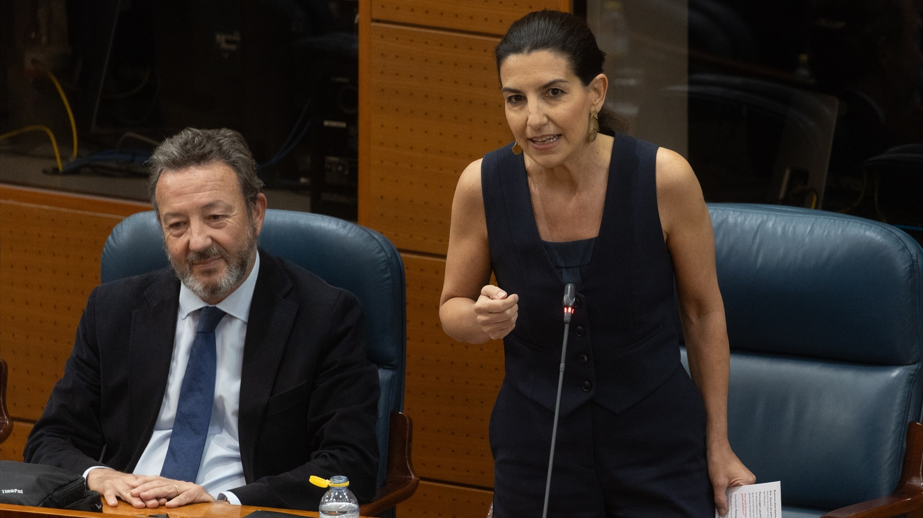 José Antonio Fúster e Rocío Monasterio na Asamblea de Madrid (Europa Press)