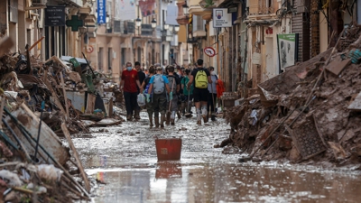 Vista de Paiporta, este martes (EFE).