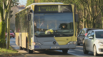 Autobús urbano en Santiago de Compostela