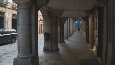 Soportais na zona historia de Santiago de Compostela