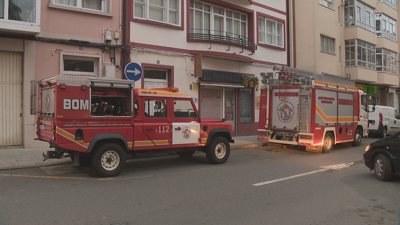 Os bombeiros do Xallas-Barcala no lugar do lugar do accidente