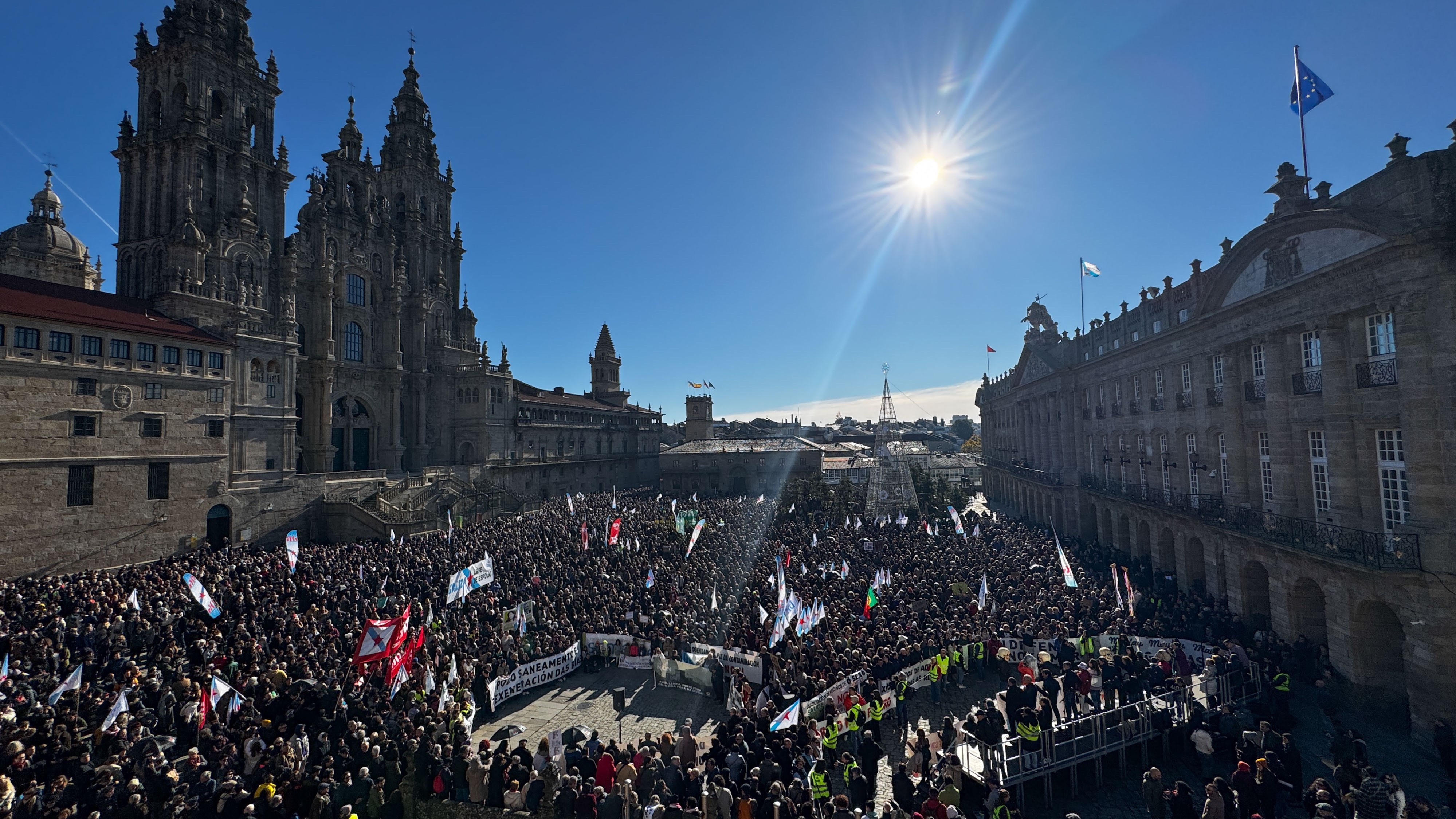 Imaxe da praza do Obradoiro. EUROPA PRESS/Álvaro Ballesteros