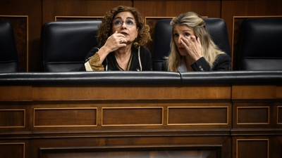 María Jesús Montero e Yolanda Díaz, este xoves no Congreso (Europapress/Fernando Sánchez)