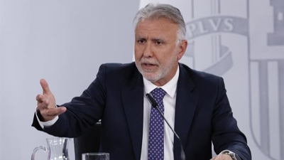 O ministro de Política Territorial, Ángel Víctor Torres, durante a conferencia de prensa tras o Consello de Ministros celebrado este martes na Moncloa (EFE/Javier Lizón).