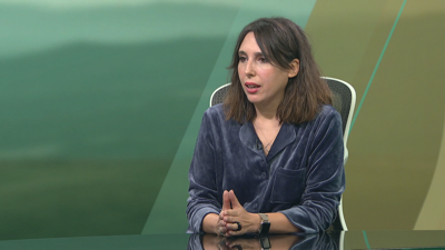 A conselleira de Economía e Industria, María Jesús Lorenzana, no programa 'Bos días' de Televisión de Galicia (TVG).