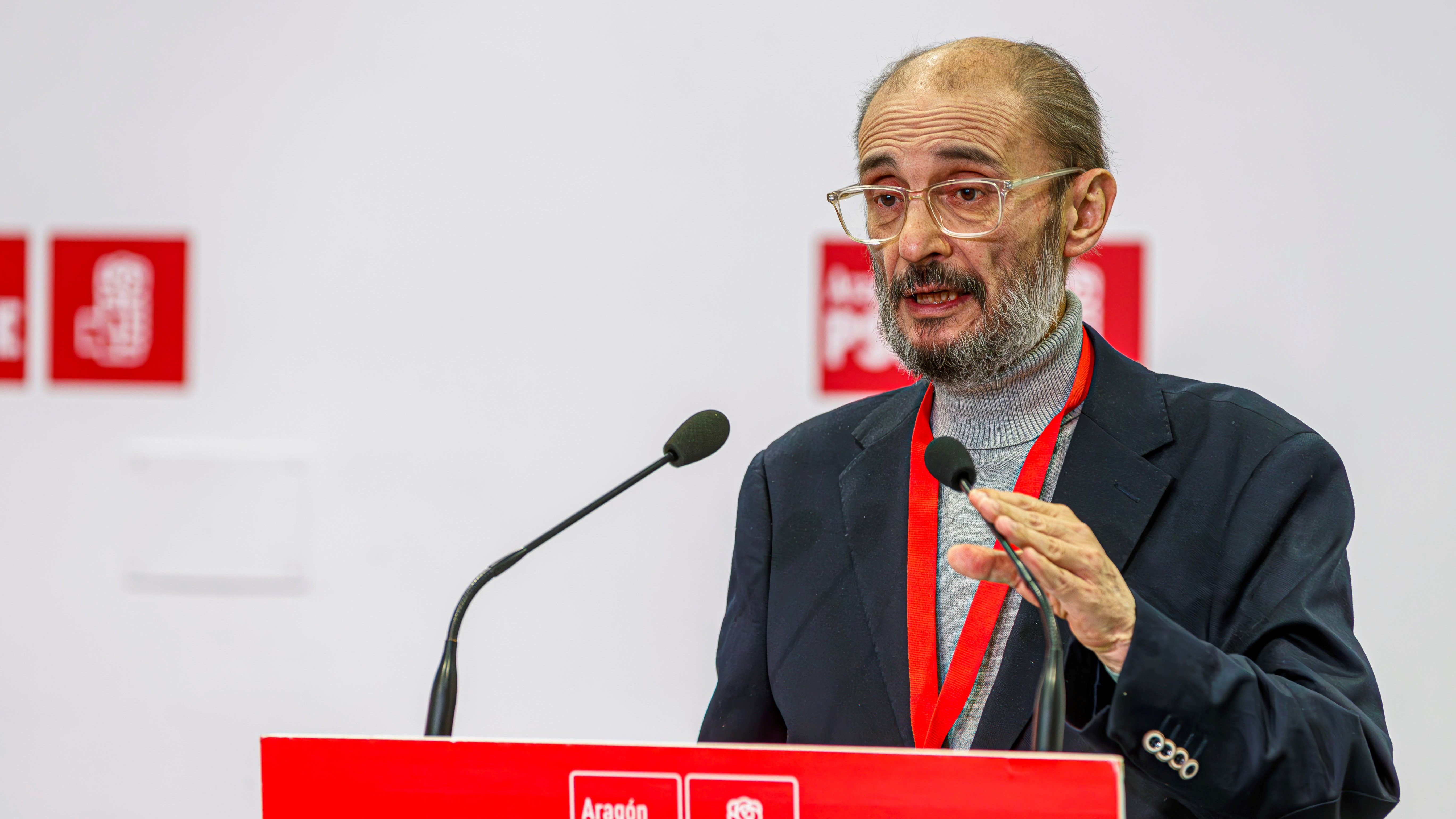 Javier Lambán nun acto do PSOE o pasado mes de novembro (EFE/Javier Belver)