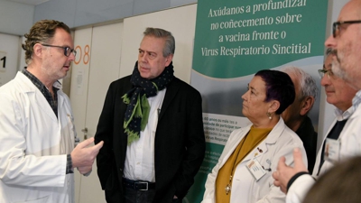 O conselleiro de Sanidade, Antonio Gómez Caamaño, na presentación do ensaio